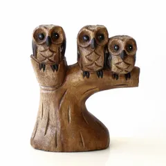 タイ製　木彫のふくろう 木彫りのフクロウ – バナルオンラインショップ（BANUL）の通販