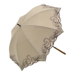 シノワズリーモダンペイズリー刺繍かわず張り晴雨兼用ショート長日傘