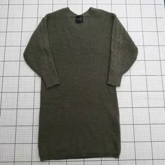 ◇ ⊆ URBAN RESEARCH ROSSO Vネックニットワンピース カーキ系 サイズ36 レディース E  【1508250040757】