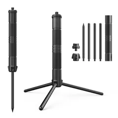 【在庫処分】小型 軽量 LEDランタン付属品 簡易　高硬度 ライトスタンド ペグ付き スタンド三脚 ソロキャンプ キャンプランタン三脚 ランタンスタンド ゴールゼロ用アクセサリー キャンプライトスタンド Qbooのサムネイル