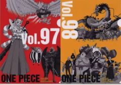 [중고] 클리어 파일 집합 / vol.97 & 98 A4 히스토리 클리어 파일 세트 (2 장 세트) [이치 반 쿠지 원피스 WT100 기념 오다 에이이치로 신작 대 해적 백경] K 상