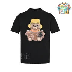 【今日特価】Fendi 23ss 毛糸クマプリント T シャツ（230g 定織綿）-1