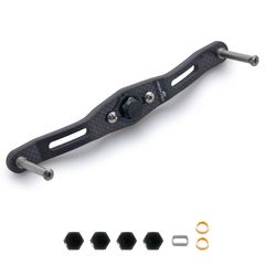 新品 HEIGHTEN 130/120/110mm リール ハンドル (ノブ無し) 厚さ4mm 1.5K炭布 カーボン シマノ(SHIMANO) ダイワ(DAIWA) アブ(Abu) 通用 ベイトリール 用 Carbon Series (120mm ブラック