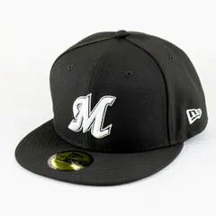 【ニューエラ正規品】ニューエラ 帽子 キャップ 59FIFTY NPB 千葉ロッテマリーンズ ブラック × ホワイト 23J(商品番号：14525192)