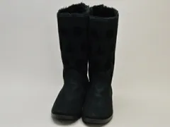ツモリチサト TSUMORI CHISATO ブーツ 水玉柄 月 星 ボア ランプ 24cm ブラック レディース j_p F-LSHOE5041のサムネイル