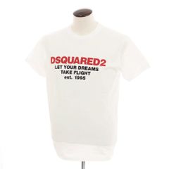 【新品】ディースクエアード DSQUARED2 コットン クルーネック 半袖Ｔシャツ ホワイト【サイズL】【メンズ】