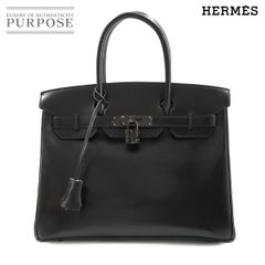 新品同様 エルメス HERMES ソーブラック バーキン30 ハンド バッグ ボックスカーフ U刻印 Birkin 30 90265676