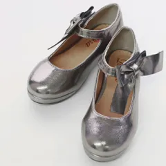 ☆ シルバー ☆ 16cm ☆ カミーユヒールパンプス キッズ フォーマルシューズ 女の子 ドレスシューズ 07021902 フォーマル靴 パンプス ローヒール 結婚式 発表会 入園式 卒園式 入学式 おしゃれ かわいい オシャレ 子供靴 靴 シューズ