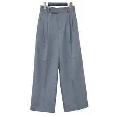 【美品】green label relaxing グリーンレーベル リラクシング パンツ グレー サイズ:34(XS) / 24秋冬 シークレット スラックス / パンツ セミワイド タック センタープレス ウール混 / ボトムス ズボン【レディース】【中古】