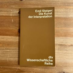 【古本】Die Kunst der Interpretation / Emil Staiger