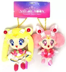 【中古】キーホルダー・マスコット(キャラクター) セーラームーン＆ちびムーン ぬいぐるみキーチェーン2個セット 「美少女戦士セーラームーン・ザ・ミラクル 4-D」 ユニバーサル・スタジオ・ジャパン限定