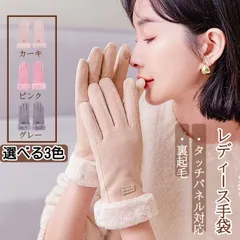 選べる3色 手袋 レディース グローブ 防寒 防風 保温グローブ アウドドアグローブ タッチパネル対応 スマホ対応 裏起毛 ボア 女性用 ファー ふわふわ 暖かい かわいい おしゃれ 通勤 通学 プレゼント シンプル 秋 冬用