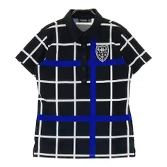 サイズ：M KAPPA GOLF カッパゴルフ  半袖ポロシャツ チェック柄 ブラック系 [240101474940] ゴルフウェア レディース ストスト