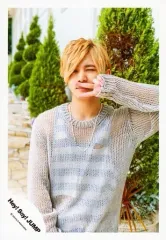 【中古】生写真(ジャニーズ) Hey! Say! JUMP/山田涼介/上半身・衣装グレー・左手ピース・左目閉じ・木・植物/16夏 コンサートパンフ＆グッズ撮影/公式生写真