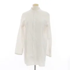 【中古】アーツアンドサイエンス ARTS&SCIENCE コットン 小花柄 バンドカラー ロングシャツ オフホワイトxホワイト【サイズ2】【レディース】のサムネイル