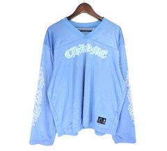 クロムハーツ CHROME HEARTS 【 MESH WARM UP JERSEY 】  袖 フローラル バック CHプリント メッシュ 長袖 カットソー　n8497