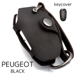 [NONINA]  プジョー キーケース （黒用ページ） キーカバー キーホルダー オイルレザー 本革  for PEUGEOT 5008 2008 3008 408 208 シトロエン C3 C4 C5 DS3 DS4 DS5 DS6 スマートキーケース