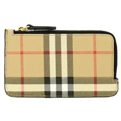 新品 バーバリー BURBERRY カードケース ジップカードケース アーカイブベージュ