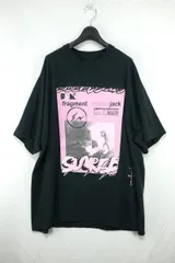 Travis Scott トラヴィススコット Cactus Jack カクタスジャック For Fragment フォー フラグメント Pink Sunrise Tee Black ピンク サンライズ Tシャツ ブラック XLサイズ