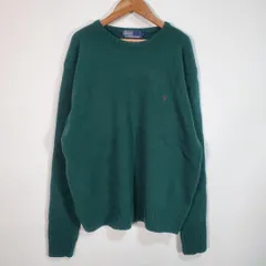 ポロバイラルフローレン メンズ セーター 緑 長袖 刺繍 シンプル 綺麗カラーM