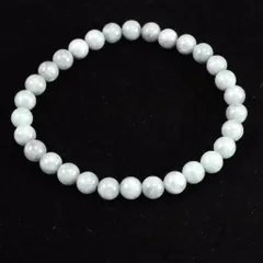 糸魚川翡翠 ヒスイ 緑黒 5A 6.5mm玉ブレスレット 産地証明書付 14.3g 【榎本通商51553】