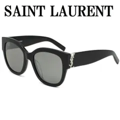 国内正規品 サンローラン SAINT LAURENT SLM95F 002 サングラス アジアンフィット メガネ 眼鏡 UVカット 紫外線カット メンズ レディース シルバー ブラック