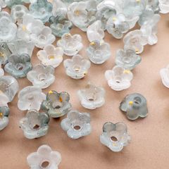 ＊5g 約100個UP＊ 極小 フラワーキャップ 花 ビーズキャップ アクリルビーズ bc090