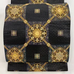 5k2282 名古屋帯　西陣織　じゅらく　紫　銀色　青　白　柄物　和装　着物 名古屋帯 | kimono Re:和 [online store] キモノリワ 着物 帯