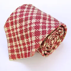 メンズメルローズ ブランド ネクタイ チェック柄 格子柄 シルク 日本製 PO メンズ オフホワイト MEN'S MELROSE 【中古】のサムネイル