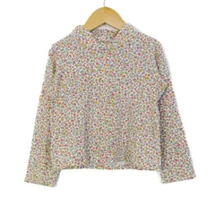 ファミリア 長袖Ｔシャツ トップス ハイネック 花柄 日本製 キッズ 女の子用 120サイズ ピンク×黄×緑 Familiar 【中古】