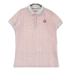 サイズ：2 JACK BUNNY ジャックバニー  半袖ポロシャツ ロゴ 総柄 ホワイト系 [240101441591] ゴルフウェア レディース ストスト