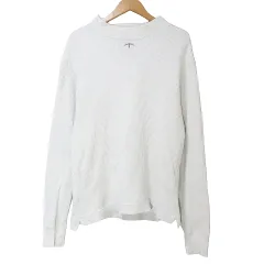 ナイジェルケーボン NIGEL CABOURN ハイネック モックネック ワッフルトレーナー カットソー 80350020028 長袖 46 S相当 白 ホワイト IBO60 Xのサムネイル