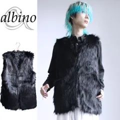 シャギー仕様フェイクファーロングベスト