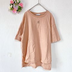51-33 ー大特価ー 【アフタヌーンティー ワードローブ】AFTERNOONTEA WARDROBE  レディース トップス ヴィンテージ カットソー シャツ (МR) 半袖 古着 ビンテージ くすみオレンジ