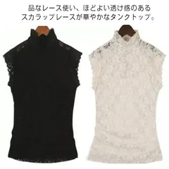 シースルー レーストップス セクシー 刺繍 総花柄 夏 ハイネック ハイネック ブラウス プルオーバー ノースリーブtシャツ シースルートップス  透け感 チラ見せ レース レディース 大きいサイズ #sowa6586456