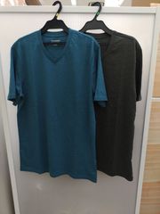 【未使用】【サイズは商品説明参照】amazon essentialsVネック半袖Tシャツ2枚セット M−slim Y-726