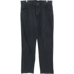 古着 ラスラー RUSTLER ブラックデニム ストレートデニムパンツ メンズw34相当/eaa417258