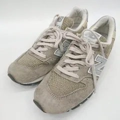 ◇ Θ NEW BALANCE ニューバランス ロゴ入り ローカットスニーカー サイズ23.5 グレージュ系 レディース E  【1502180077159】のサムネイル