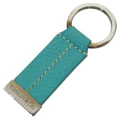 TIFFANY&Co. ティファニー キーリング キーホルダー アクセサリー 小物 ロゴ メタル レザー ティファニーブルー