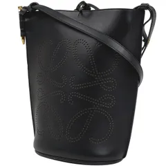 現行品 ロエベ ゲートバケットバッグ アナグラム バンブー 2way ブラック ロエベ LOEWE バンブー バケットバッグ 2WAY ハンドバッグ