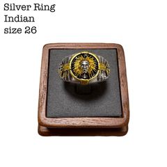 ヴィンテージ風 インディアン メキシカン 民族 Silver シルバー Gold ゴールド 指輪 リング 26号
