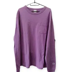 USA製 Champion チャンピオン ヘビーウェイト Ｔシャツ T1011 長袖 紫 パープル ＸＬサイズ　【A153】