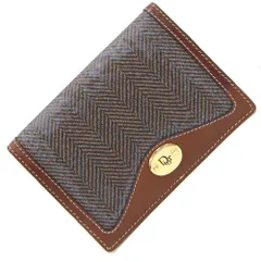  ディオール 名刺入れ ブラウン PVC レザー 中古