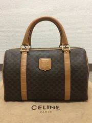 美品！格安！CELINE セリーヌ オールドセリーヌ マカダム柄 PVCレザー ハンドバッグ ミニボストン