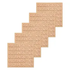 uxcell 5枚セットの3Dスモールローズ金ミニ数字ステッカー 樹脂ネイルやスク ラップブッキングに最適なメタリックスパークル合金ステッカー 直径3 mm