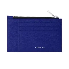 【在庫処分】COPCC110F ギフトボックス付き 男女兼用 スリム シュリンクカーフレザー 本革 ブルーロワイヤル ファスナーポケット ミニ財布 フラグメントケース 薄型ウォレット コグレ [COGURE]