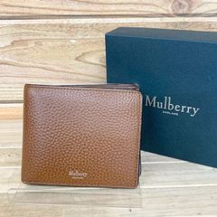 マルベリー／MULBERRY 財布  二つ折り 牛革 ブラウン 茶