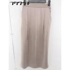 ◇ ROPE' ロペ サイドジップ ウエストゴム スリット 膝下丈 フレア スカート サイズ38 ブラウン レディース  【1110110007833】