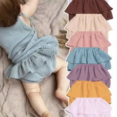 ベビーブルマパンツ2枚セット おむつカバー バルーンパンツ ショートパンツ かぼちゃパンツ オーバーパンツ べビー服 赤ちゃん ボトムス ベビーウェア 子供服 こども服 女児  短パン バルーンパンツ