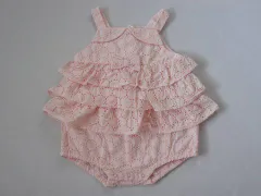 ★5 新品 未使用 タルティーヌ エ ショコラ タルティーヌエショコラ tartine et chocolat アウトレット 子供服 女の子 80cm ベビー服 ロンパース ショートオール ピンク 春 夏 ガールズ キッズ ベビー 【中古】